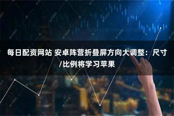 每日配资网站 安卓阵营折叠屏方向大调整：尺寸/比例将学习苹果